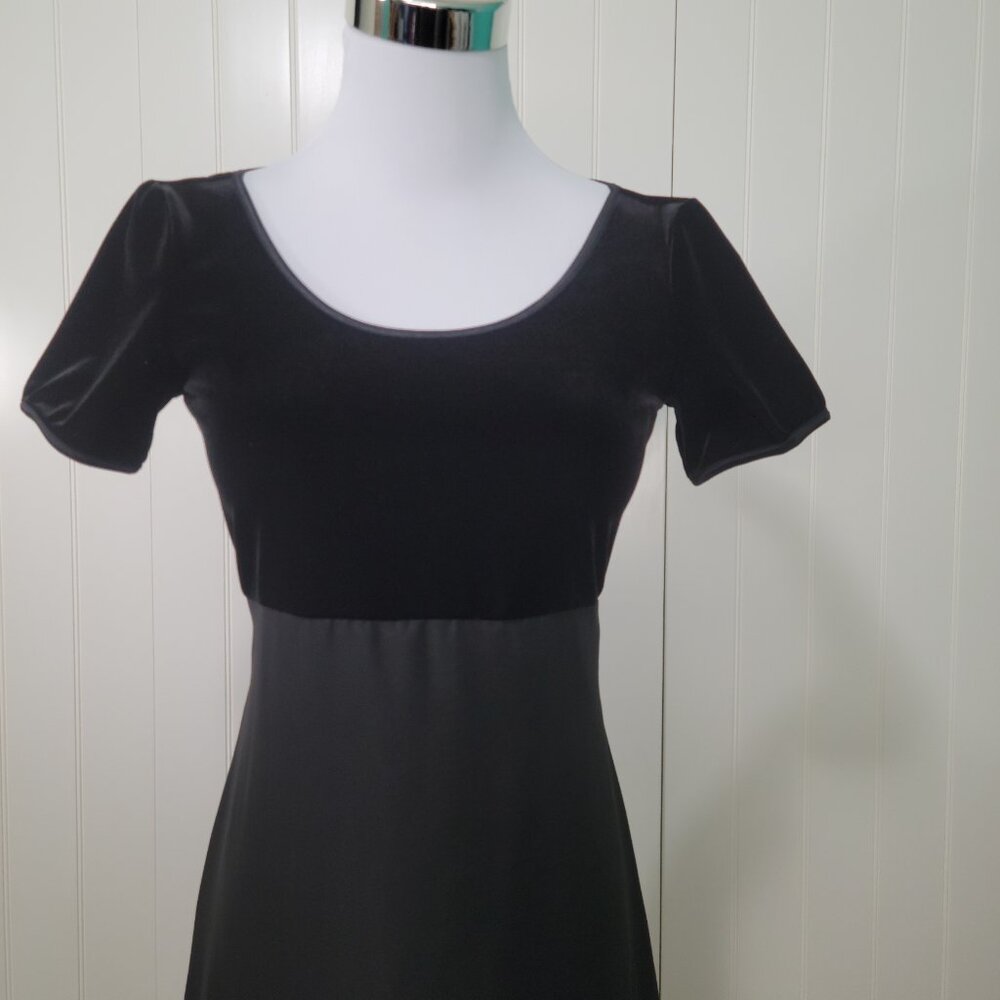 Y2K Stage Accents Whimisgoth Fairy Grunge Dark Romantic Velvet Maxi Dress Sz O - Picture 4 of 15